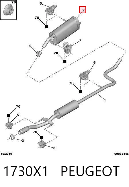 Compre BS190183 Bosal Silenciador, parte traseira