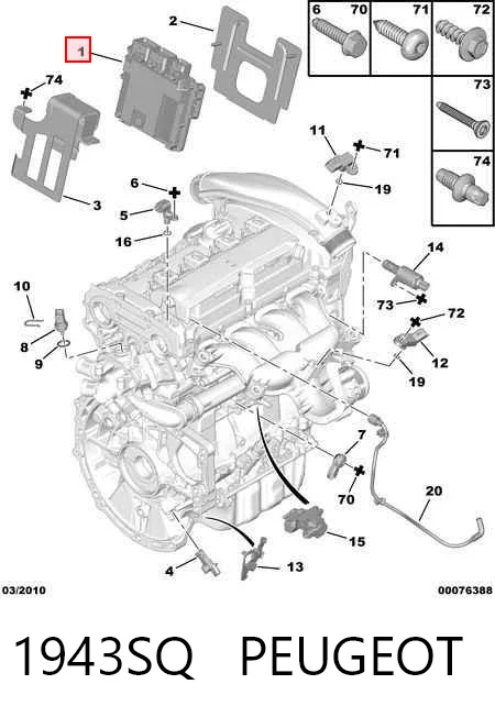 Módulo de direção (Centralina eletrônica) de motor Peugeot 3008  0U ao melhor preço