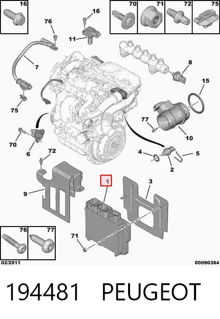 Módulo de direção (Centralina eletrônica) de motor para Citroen C4 II B7