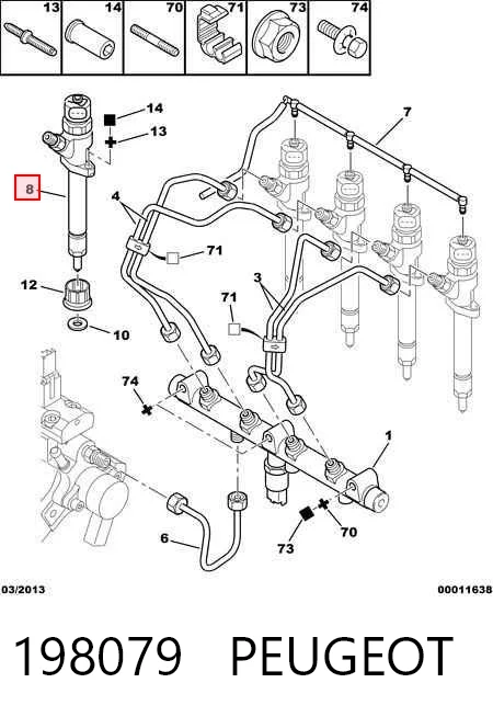 Injetor de injeção de combustível 445110057 Bosch