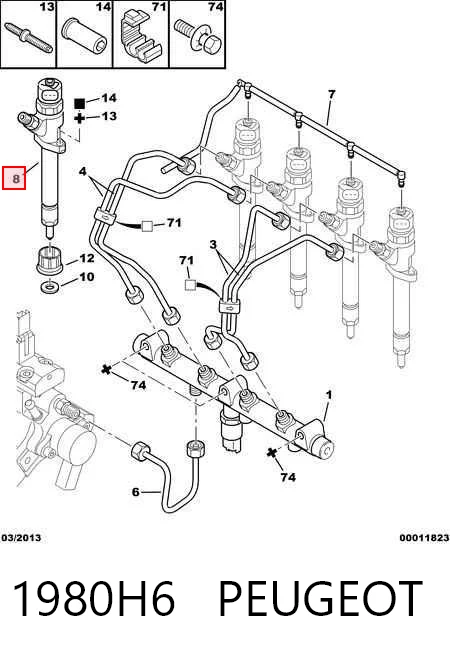 Compre Injetor de injeção de combustível Peugeot 406 