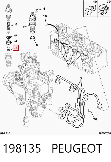 Kit de reparação do injetor para Citroen AX ZA