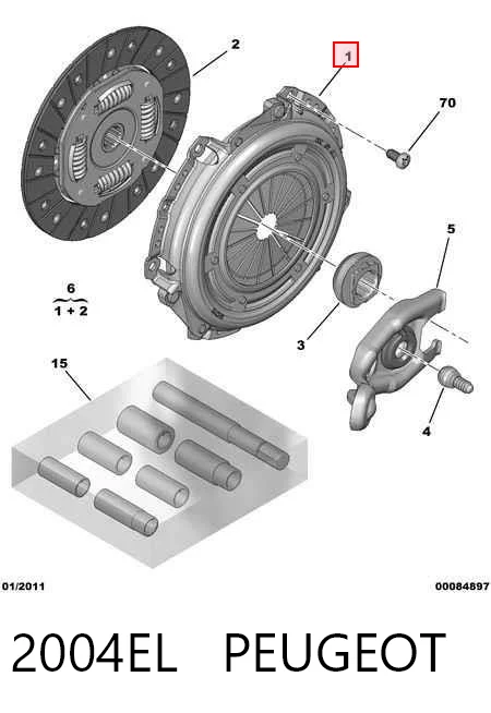  Cesta de embraiagem Fiat Fiorino сaixa (225) (2008 - 2026) 