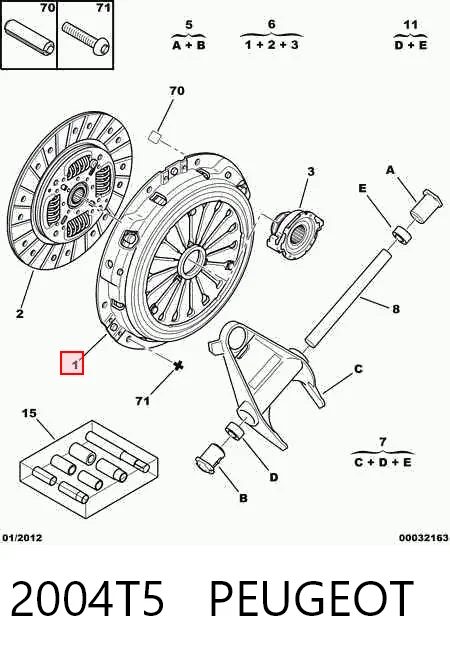 Cesta de embraiagem para Peugeot 607  9D, 9U