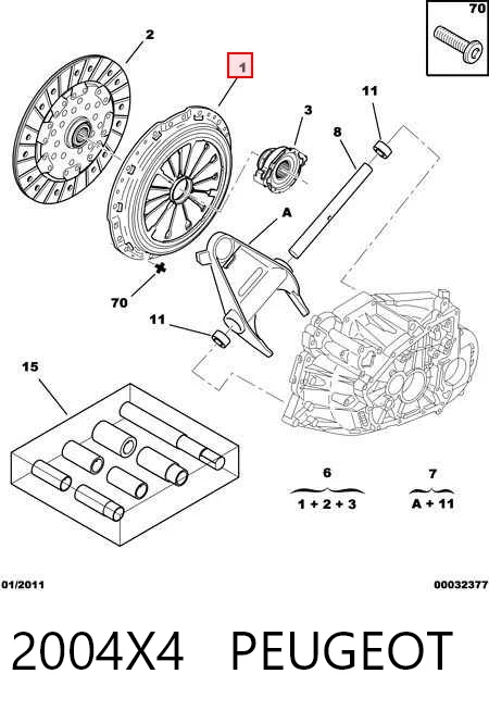 Compre Cesta de embraiagem Peugeot 607 