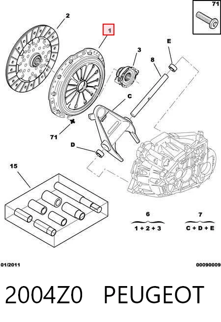Cesta de embraiagem Peugeot 607 preço, a partir de 77,59 USD