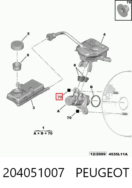  Cilindro mestre do freio Citroen C4 I hatchback (LC) (2004 - 2010) I