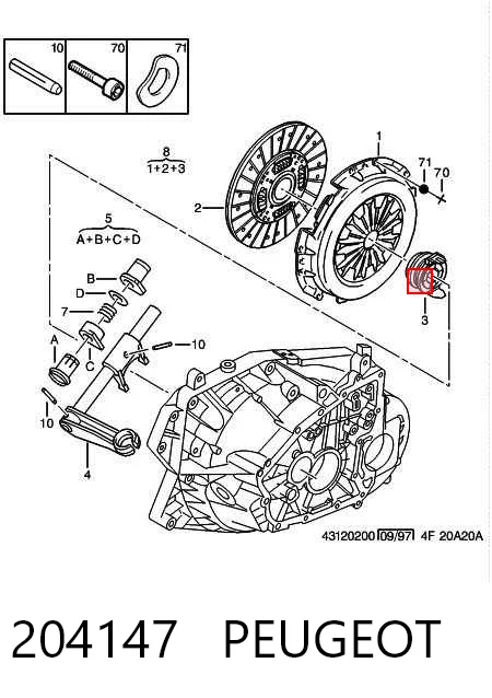 1611375880 Fiat/Alfa/Lancia Rolamento de liberação de embraiagem