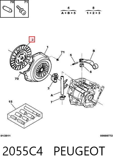Disco de embraiagem Peugeot 406  8B