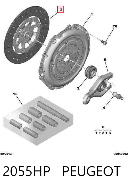 Disco de embraiagem Peugeot 307  3A, 3C