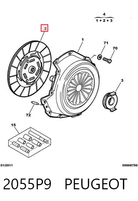  para Peugeot 406  (8B)