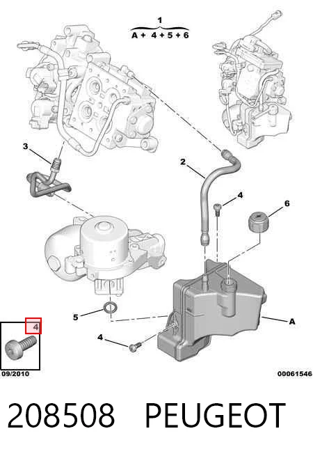 208508 Peugeot/Citroen Tanque do sistema hidráulico da Caixa de Mudança