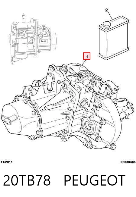 Caixa de Mudança montada (caixa mecânica de velocidades) Peugeot 406  8B