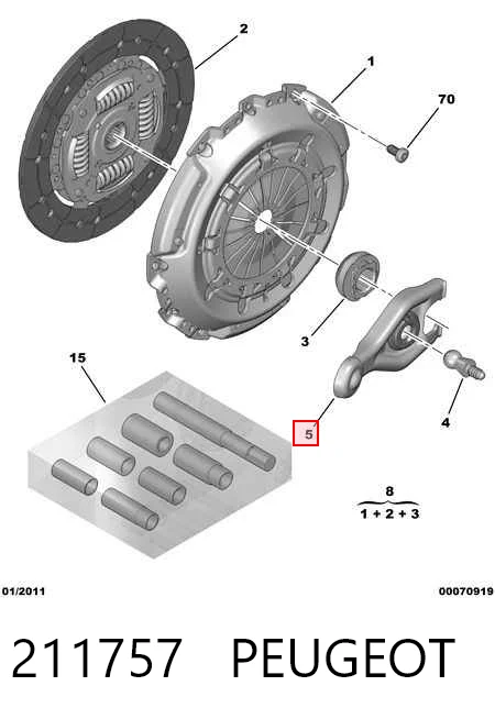211757 Peugeot/Citroen Forquilha de embraiagem