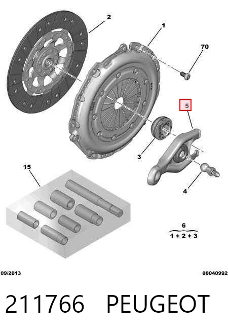 211766 Peugeot/Citroen Forquilha de embraiagem