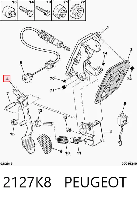 Pedal de embraiagem Citroen Xsara  N1 ao melhor preço