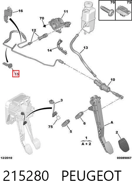 215280 Peugeot/Citroen Suporte do freio traseiro direito