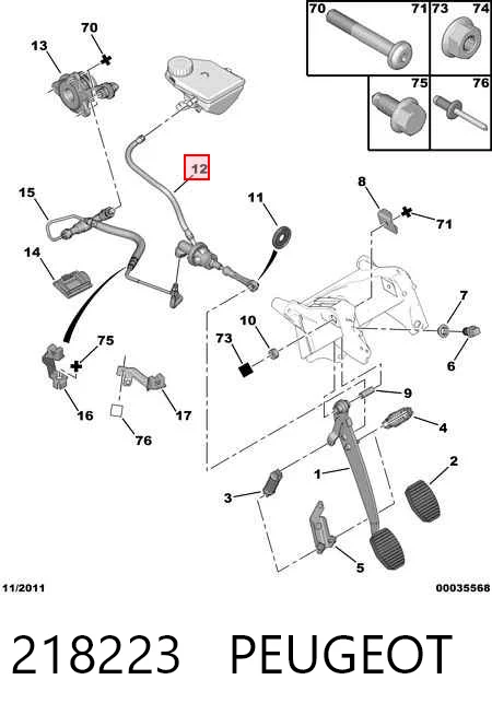 Cilindro mestre de embraiagem Peugeot 607  9D, 9U