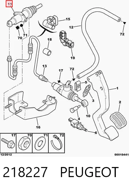 Cilindro de trabalho de embraiagem para Citroen Jumper  230L