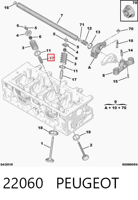 Guia de válvula para Citroen AX  ZA