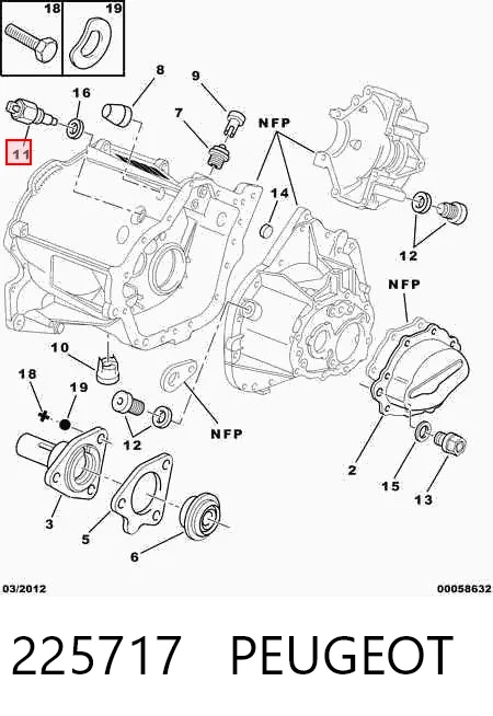  Sensor de ativação das luzes de marcha à ré Renault 11 3 dr hatchback (1983 - 1988) 3 dr