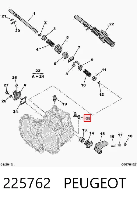  Sensor de ativação das luzes de marcha à ré Mitsubishi Outlander II XL SUV (CWW) (2005 - 2012) II XL