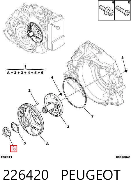 734310316 ZF Parts Vedação da Caixa Automática de Mudança (de árvore de saída/primária)
