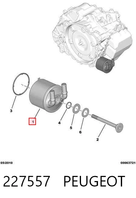 227557 Peugeot/Citroen Radiador de esfriamento, Caixa Automática de Mudança