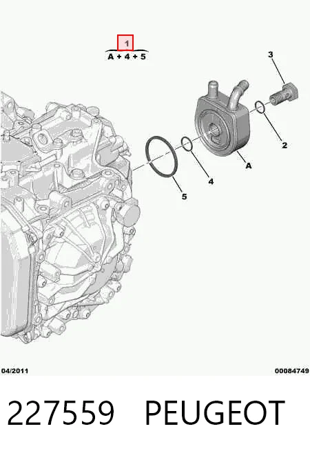 227559 Peugeot/Citroen Radiador de esfriamento, Caixa Automática de Mudança
