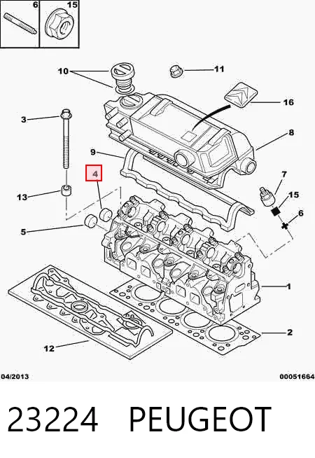 Tampão CBC/do bloco de cilindros para Peugeot 405 4B