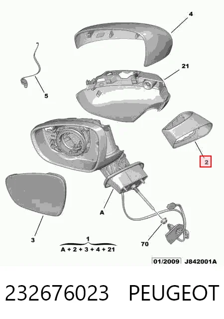 Espelho de retrovisão esquerdo Polcar 2318513M preço, a partir de 63,34 USD