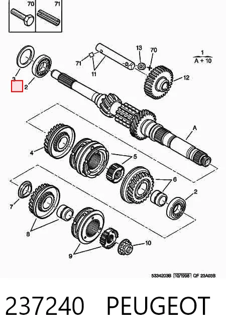 Rolamento da árvore primária da Caixa de Mudança Fiat/Alfa/Lancia 1623143280 preço, a partir de 24,44 USD