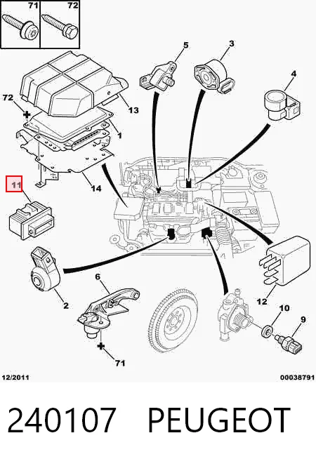 240107 Peugeot/Citroen Relê de bomba de gasolina elétrica