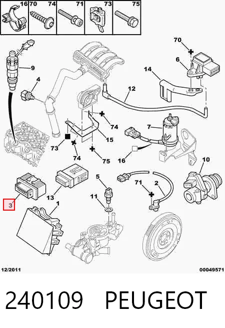 240109 Peugeot/Citroen Relê de bomba de gasolina elétrica