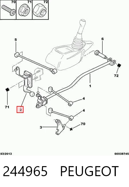 244965 Peugeot/Citroen Mecanismo de seleção (de mudança) de velocidades
