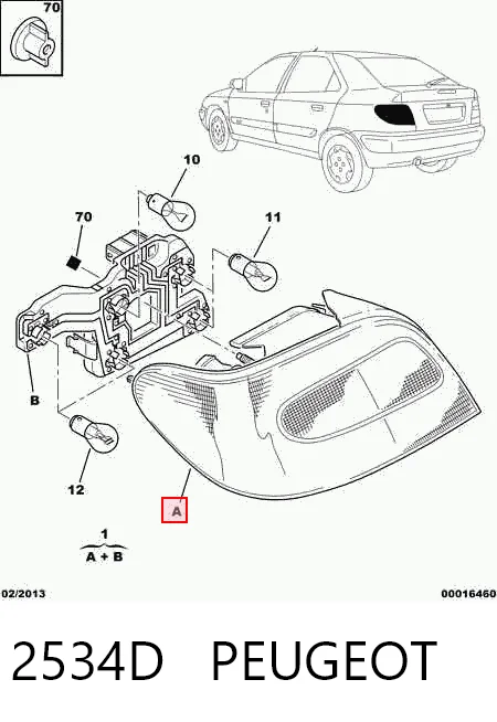  Lanterna traseira direita Citroen Xsara hatchback (N1) (1997 - 2005) 