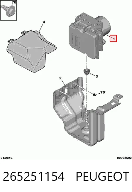 9660934580 VAG Unidade hidráulico de controlo ABS