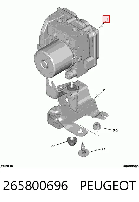 Unidade hidráulico de controlo ABS Citroen Jumpy II 