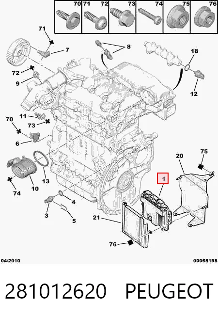  Módulo de direção (Centralina eletrônica) de motor Peugeot Partner I monovolume (5F) (1996 - 2008) I