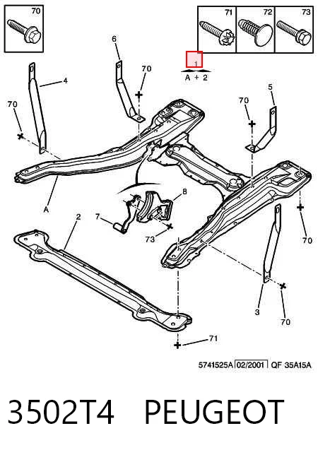 Viga de suspensão dianteira (plataforma veicular) Peugeot Expert  224 ao melhor preço