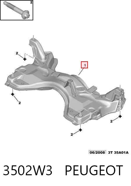  Viga de suspensão dianteira (plataforma veicular) Peugeot 206 SW carrinha (2E, K) (2002 - 2006) SW