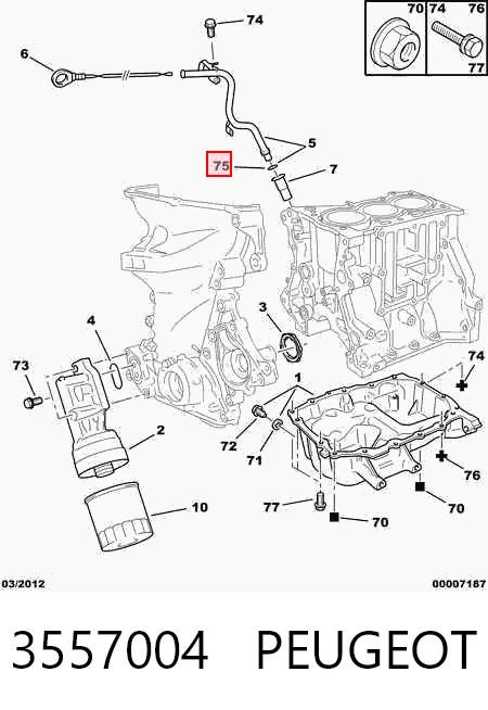Vedante de bomba de óleo Fiat/Alfa/Lancia 9815772080
