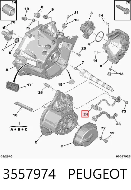 Sensor de velocidade Citroen C3 AIRCROSS II 2R, 2C