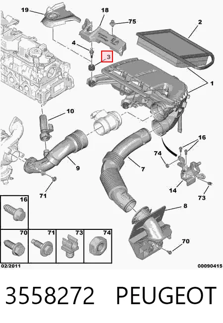 Coxim de caixa de filtro de ar 1623159380 Claas