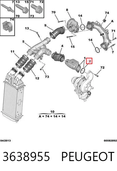 Compre MN982619 Mitsubishi Vedante (anel) de mangueira de esfriamento de turbina, de retorno