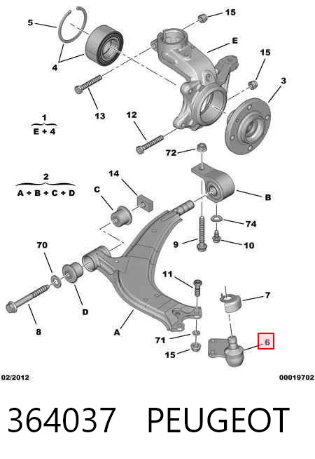  para Peugeot 306  (7A)