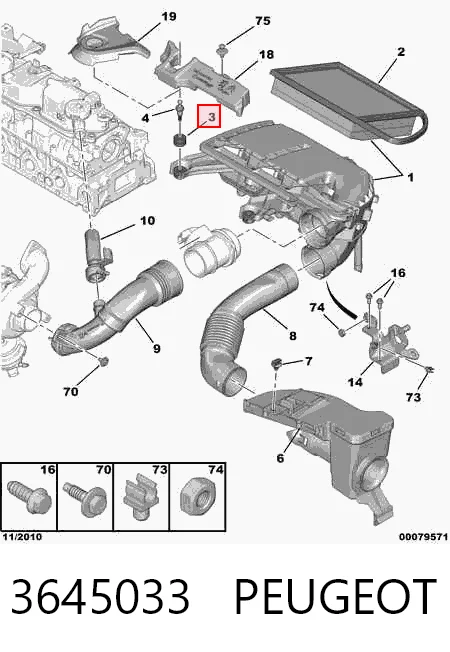 Coxim de caixa de filtro de ar 1623159380 Claas