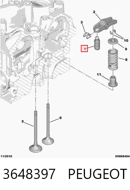 Compensador hidrâulico (empurrador hidrâulico), empurrador de válvulas SU001A3049 Toyota
