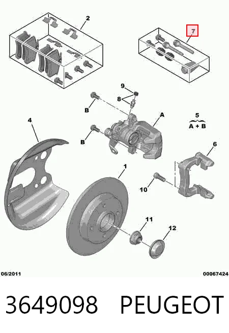 Compre Kit de reparação de suporte do freio traseiro Renault Scenic 1