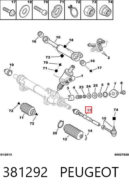 para Peugeot 306 (7A)
